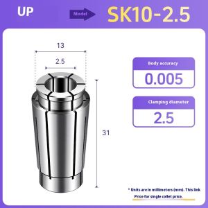 High Precision 0.005mm SK Collet Chuck CNC Machining Center High Speed Machine Elastic Spring Chucks