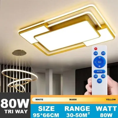 GENGYAN-N【BUY 1 TAKE 1】LED Ceiling Light 3 color with remote Living room bedroom light modern ceiling lamp home lighting With switch