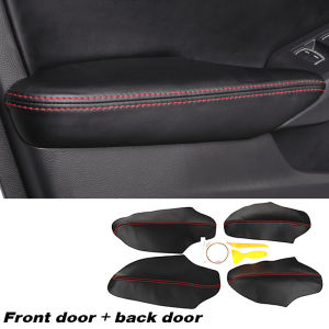 4pcs Suitable For 11th Honda Civic FE 2022 2023 Car Interior Door Trim Panel Armrest PU Leather Protection Covre，Car Decoration Modification Products