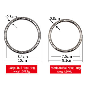 3.9In Cattle Nose Ring Stainless Steel Bull Ring for Cow