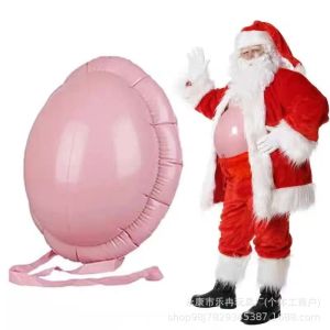 PVC Inflatable Santa Claus with a big belly cosplay Party props: inflatable fake belly toy for women