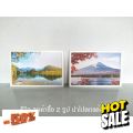 กรอบรูปติดผนัง รูปภาพติดผนัง รวมกรอบ วิวภูเขาฟูจิ ประเทศญี่ปุ่น. 
