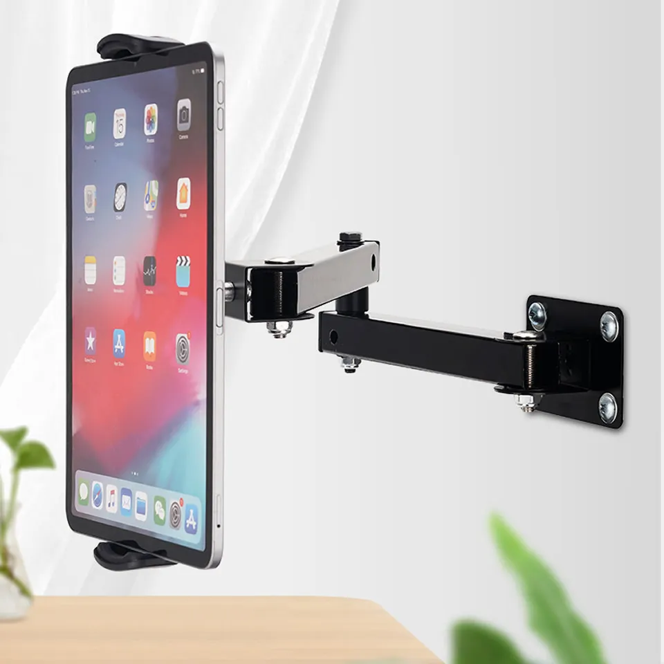 Wall Mount Tablet Stand Long Arm Stretchable Cell Phone Wall