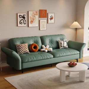 UrbanSpace SG- Foldable Sofa Bed Italian Style Leather Dual-Use Living Room Double Three Seated Faux Apartment Sofa Chair Lying Beds