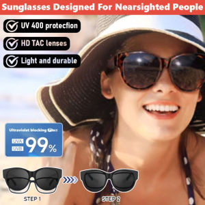 Cat Eye Sunglasses Over Glasses Polarized UV400 Round Tortoise Frame Sunglasses Retro Women Men Fashion Eyewear