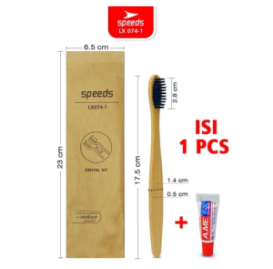 074-1 / 074-2 SPEEDS Sikat Gigi Bambu Bamboo Toothbrush Biodegradable Eco Friendly