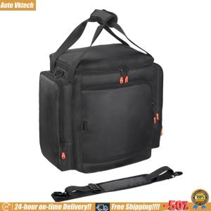 [Auto Vktech] For Partybox Encore Essential 2 Portable Protective Case Anti-Scratch Portable Speaker Dust Case with Mic Pocket Double-Sided Speaker Storage Bag