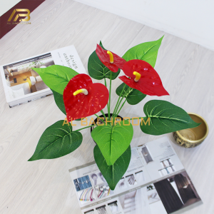 ANTHURIUM MERAH BK3 B8174 BUNGA PLASTIK IMITASI PALSU