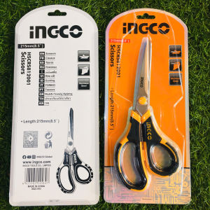 Kéo cắt inox cắt giấy kéo thủ công văn phòng kéo cắt giấy carton 215mm (8 inch) INGCO HSCRS811002 | HSCRS812001 chính hãng