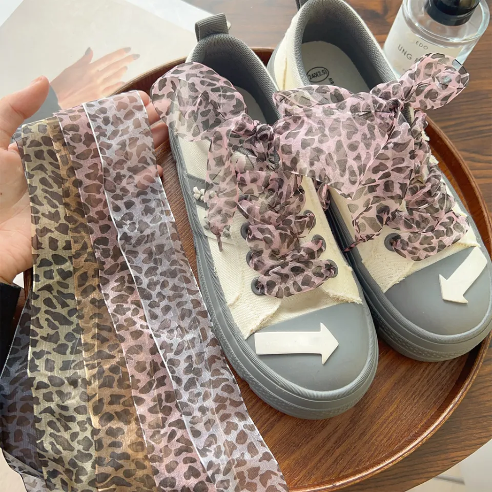 ILOVEDIY] 4CM Widen Elegant Organza Leopard Ribbon Yarn Lace