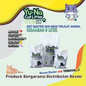 SELALULARIS.COM  LAGI PROMO-6 LITER PASIR GUMPAL WANGI YUNA-PASIR KUCING GUMPAL WANGI-ANTI BAU KANDANG