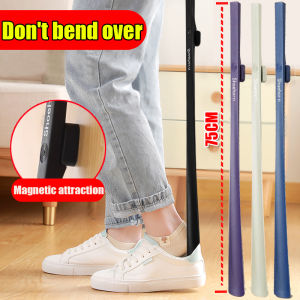 62.5cm Shoehorn Plastic Lazy Shoe Helper Long Handle Shoes Lifter Nylon Magnetic Attraction Hook