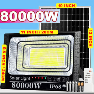 50000W Extra Large Solar Powered Flood Light Kit Outdoor Waterproof IP68 Led Street lamp with Remote