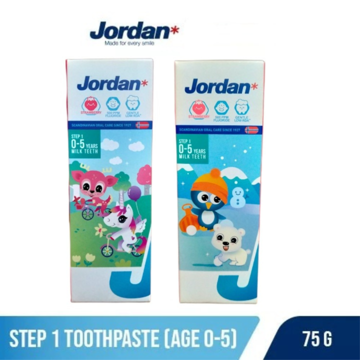 Jordan - Oral Care Kids Toothpaste Step 1 - Pasta gigi anak 0-5 Tahun ...
