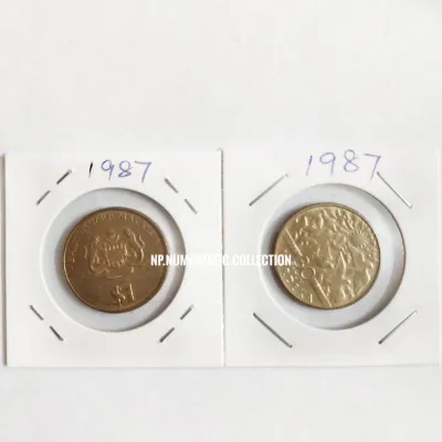 [ COIN ] MALAYSIA $1 COMMEMORATIVE COIN 30th ANNIVERSARY OF INDEPENDENCE / 30 TAHUN MERDEKA 1957~ 1987 - UNC (1 PIECE PRICE)