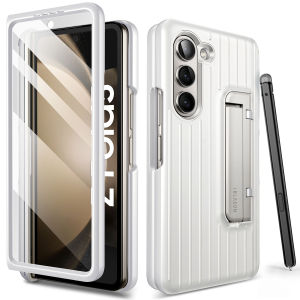 i-Blason Journey Series for Samsung Galaxy Z Fold 5 Case (2023) with Pen Holder 3 Silicone Pen Covers Full Body Protective Bumper Case with Built in Screen Protector Kickstand