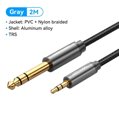 Vention 3.5mm to 6.5mm Jack pl Aux Cable for PC Laptop Speaker Amplifier Guitar 3 5mm to 6.35mm Male to Male Audio Cord