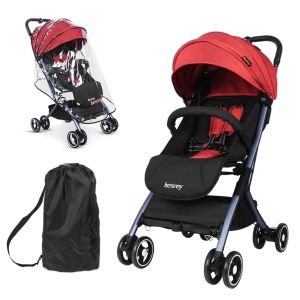 รถเข็นเด็กพับขึ้นเครื่องได้ Besrey stroller รุ่น Mini Capsule ตั้งแต่ แรกเกิด-4 ขวบ +ถุงใส่รถเข็น+ผ้ากันฝน พักเก็บง่าย น้ำหนักเบาขนาดกะทัดรัดสำหรับเดินทาง