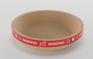 SKISOPGO Oval Cat Scratch Board for Big Cat Corrugated Durable Cat Scratch Toy Papan Calar Kucing 猫抓板