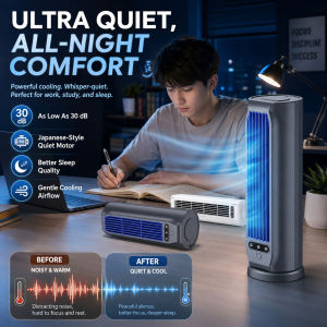🌟 Compact Air Cooler Portable Mini Desktop Fan For Home Office / Quiet Powerful Air Circulator / USB Cooling Device /迷你桌面空调扇