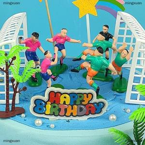 [COD] mingxuan Football Game Kids Toy Celebration Goal Gate Pastry Art Birthday Cupcake Topper