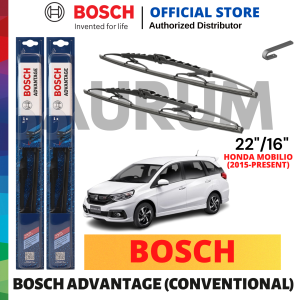 Bosch Advantage Wiper Blade set for Honda Mobilio 2015-Present (22/16) 2pcs