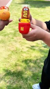 Ready Stock] Hamburger UFO Gyro Launcher Toy Glowing Bamboo Dragonfly Flying Disc for Kids Gift