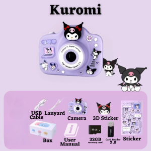 Kurome Kids Digital Camera Dual Lens HD Camera Melodi Childrens Kamera for Selfie Video Recording Kids