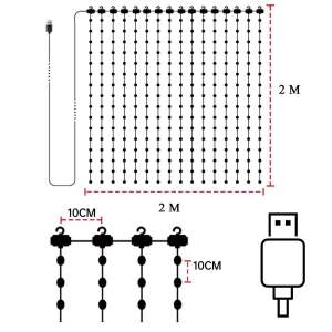 24 Hour Delivery 400LED Smart Curtain Lights Bluetooth App Control DIY LED String RGB Fairy Light Music Sync Led Display for Holiday Window Decor