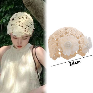 หมวกกลวงหมวกไหมพรมถักด้วยมือหมวกแพ็คผ้าทอมือระบายอากาศได้ดีลาย Skullies ถักปักดอกไม้ผ้านุ่มหมวกโครเชต์หวาน