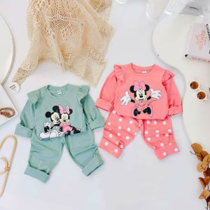 [Hoàn Tiền 15%] [MẪU MỚI] BỘ DÀI TAY BÈO NHÚN  MICKEY CHẤT COTTON MỀM MÁT SIÊU CUTE CHO BÉ YÊU 8-19KG. ẢNH CHỤP THẬT. VIDEO THẬT. BIBO BABY SHOP
