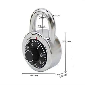 NEW High Security Dia Lock Stainless Steel Round Keyless Padlock Waterproof Password Lock Lock