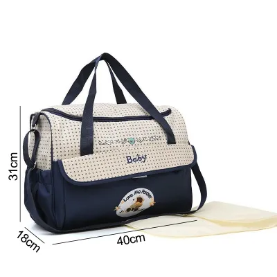 LUCKYBABE Stylish Waterproof Large Capacity Diaper Bag - Multifunctional Mommy & Baby Tote Organizer