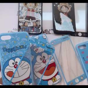 iPhone/Oppo เคสนิ่ม+ฟิล์มกระจกลายการ์ตูน มาใหม่ สำหรับรุ่น iPhone i6i6Gi6si7i8se2020, Oppo Realme5/5i/C3Reno5GA94A31A12A5sA7A71A5(2020), A9(2020), A15A15s