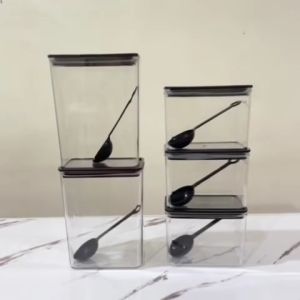 800ML & 1600ML Acrylic Airtight Food Storage Powder Container For Milk Tea Shop & Home COD