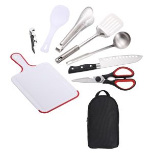 Caring Castle Camping Kitchenware Cookware Portable Cutting Kit Kitchen Tools Travel Hiking BBQ 露营厨具套件 khemah alat dapur