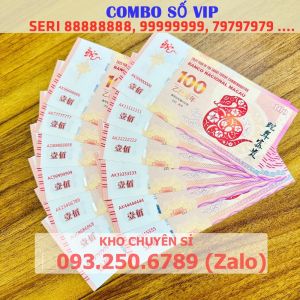 ⭐TẾT 2025⭐ COMBO 15 TỜ Tiền Lưu Niệm Con Rắn 100 Macao Số Seri Đẹp Full Bát Quý Sảnh Rồng Lộc Phát Thần Tài