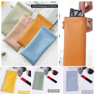 GLASSES VIEW PU Leather Glasses Storage Bag Automatic Closed Waterproof Sunglasses Case Simple Shrapnel Mouth Glasses Box