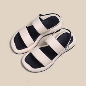 Thick-soled Sandals Womens New-stepping Feeling with Fairy Style Silver Flatform Sandals