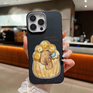 Cute Capybara PU Leather Case for Redmi A7 pro 9T 13C A4 9C 10A 10 Prime 10C 12 12C 13C Light Thin Retro Simple Shockproof Cover
