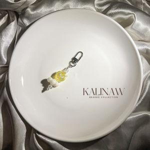 KALINAW PastelPuff Heart Crown Clouds Glossy Beaded Keychain/ Phone Lanyard