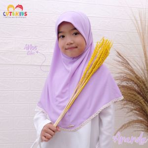 ANANDA - Kerudung Instant Polos Anak Permpuan Bahan Jersey Premium Usia 1 th 4 th Daily Jilbab Bergo CuteKids bisa bayar ditempat