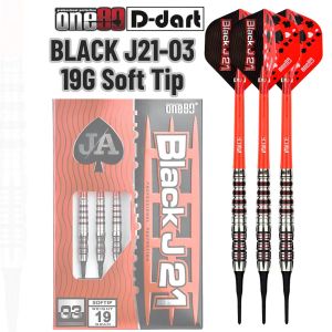 ONE80 SOFT TIP DART - 19G BLACK J21-03 90% TUNGSTEN DARTS SOFT TIP DARTS (ARROW DART LEMBUT)