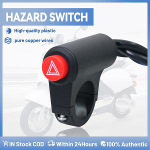 HIFAST Motorcycle Handlebar Switch | Universal ON/OFF Hazard Light Switch | Double Flash Switch for Motorcycles