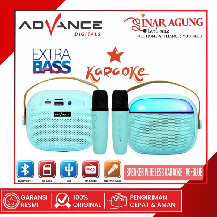 ADVANCE PORTABLE MINI SPEAKER V6-BLUE WIRELESS KARAOKE EXTRA