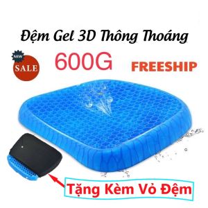 Gel tổ Ong Silicon Cho Người Ngồi Lâu Đệm Ngồi 3d Thoáng Khí 2 Lớp Lót Mông Chống Mỏi Đệm Ghế Văn Phòng Đệm Lót Mông