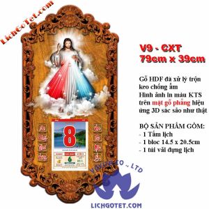 [HCM]LỊCH GỖ PHONG THỦY CÔNG GIÁO V9