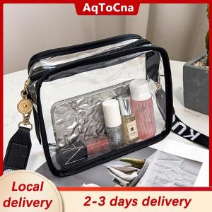 [COD] AqToCna Ship within 24 hours Women Transparent Bagwith PVC Clear Purse Crossbody Shoulder Bags With Removable Strap