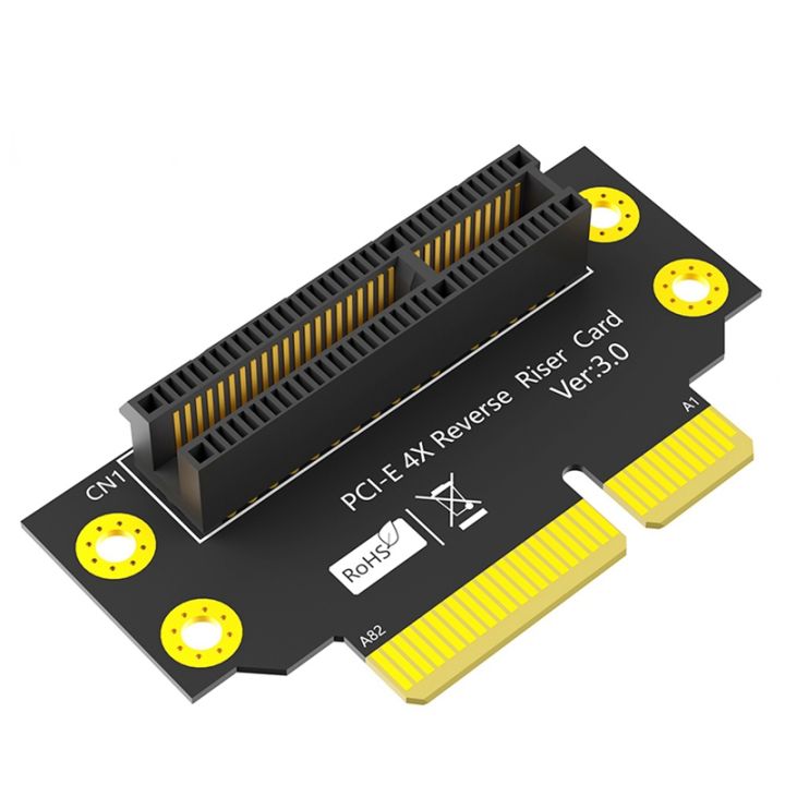 (ERNG) PCI-E 4X 3.0 90 Degree Reverse Male to Female Riser Card for 2U ...