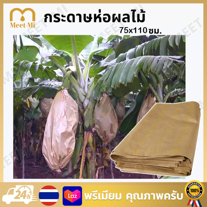 ถุงห่อผลไม้จัมโบ้ 75x110 ซม. กระดาษคราฟท์กันน้ำ สำหรับอินทผลัม กล้วย